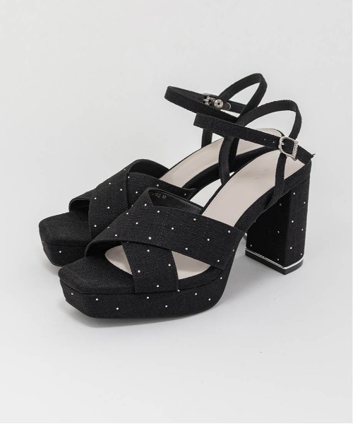 RANDA（ランダ）の「ビジュークロスベルトストームサンダル（サンダル・レディース・アイボリー/ピンク/ブラック・L/S/M/LL）」の14枚目の写真