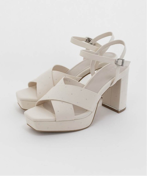 RANDA（ランダ）の「ビジュークロスベルトストームサンダル（サンダル・レディース・アイボリー/ピンク/ブラック・L/S/M/LL）」の4枚目の写真