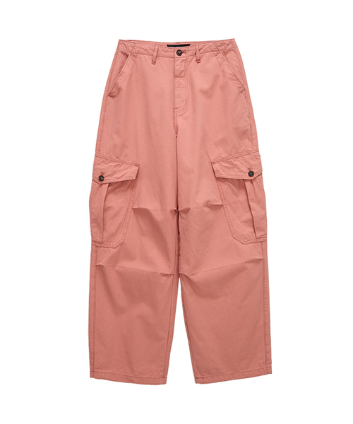 UNKNOWN PLANET(アンノウンプラネット)の「タックワイドストリングカーゴ綿パンツピンク(その他パンツ・レディース・その他・LARGE/MEDIUM/SMALL)」の1枚目の写真