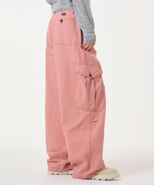UNKNOWN PLANET(アンノウンプラネット)の「タックワイドストリングカーゴ綿パンツピンク(その他パンツ・レディース・その他・LARGE/MEDIUM/SMALL)」の2枚目の写真
