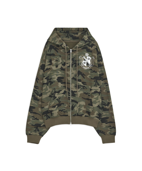 SUNBURNPROJECT(サンバーンプロジェクト)の「B LOGO PATCH HOODIE ZIP-UP, CAMO(パーカー・レディース・その他・SMALL/MEDIUM)」の4枚目の写真