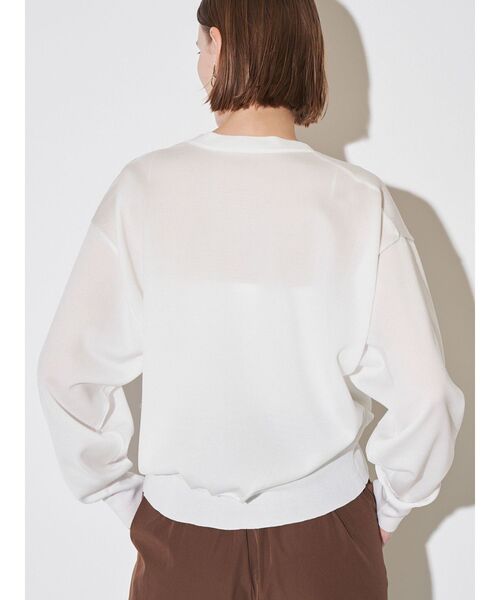 ELENDEEK(エレンディーク)の「ニットブルゾン(カーディガン/ボレロ・レディース・オフホワイト/ブラック/レッド・FREE)」の14枚目の写真