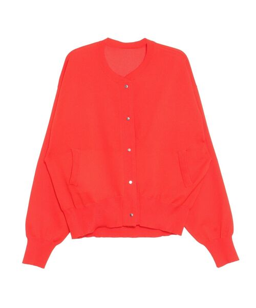 ELENDEEK(エレンディーク)の「ニットブルゾン(カーディガン/ボレロ・レディース・オフホワイト/ブラック/レッド・FREE)」の11枚目の写真