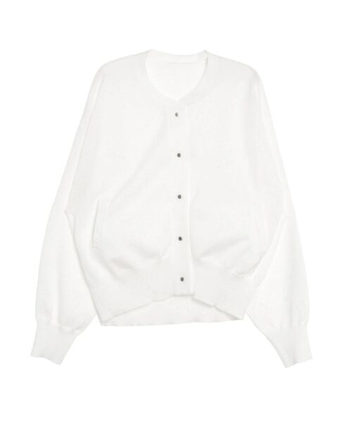 ELENDEEK(エレンディーク)の「ニットブルゾン(カーディガン/ボレロ・レディース・オフホワイト/ブラック/レッド・FREE)」の13枚目の写真