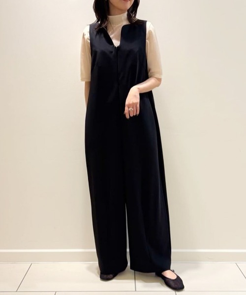 ADORE(アドーア)の「◆マットストレッチダンボールコンビネゾン(つなぎ/オールインワン・レディース・グリーン/ブラック・38)」の15枚目の写真
