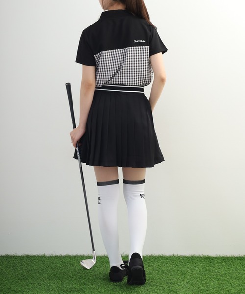 CECIL McBEE(セシルマクビー)の「Checkered mock neck チェカード モックネック 半袖Tシャツ(Tシャツ/カットソー・レディース・ネイビー/ブラック・M/S)」の11枚目の写真