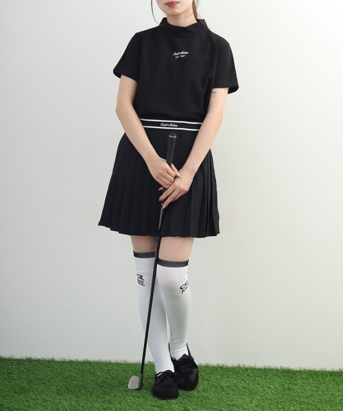 CECIL McBEE(セシルマクビー)の「Checkered mock neck チェカード モックネック 半袖Tシャツ(Tシャツ/カットソー・レディース・ネイビー/ブラック・M/S)」の10枚目の写真