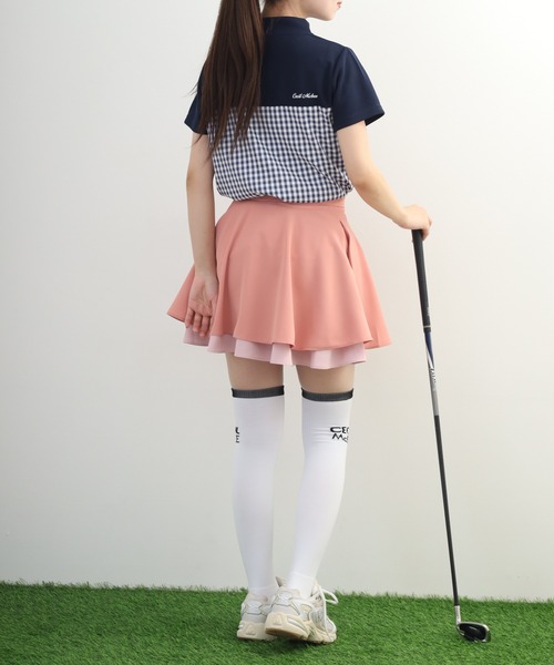 CECIL McBEE(セシルマクビー)の「Checkered mock neck チェカード モックネック 半袖Tシャツ(Tシャツ/カットソー・レディース・ネイビー/ブラック・M/S)」の19枚目の写真