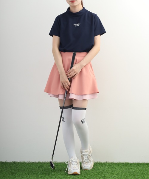 CECIL McBEE(セシルマクビー)の「Checkered mock neck チェカード モックネック 半袖Tシャツ(Tシャツ/カットソー・レディース・ネイビー/ブラック・M/S)」の18枚目の写真