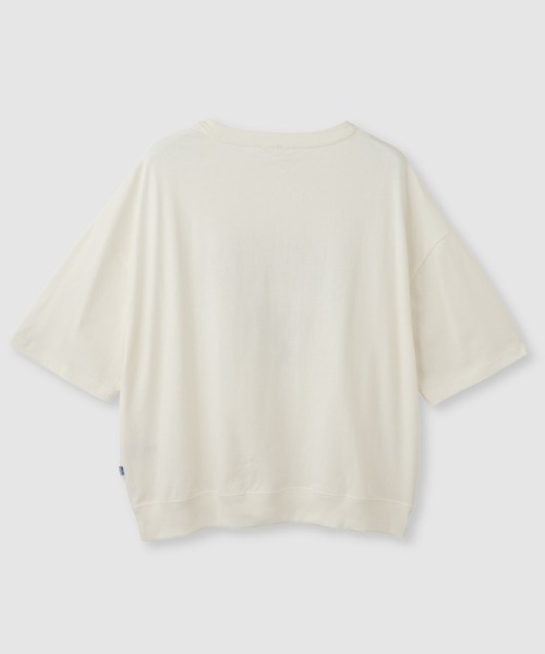 DISCUS（ディスカス）の「DISCUS　カレッジロゴプリント  半袖Tシャツ（Tシャツ/カットソー・レディース・ホワイト/ブラック/ライトブルー/杢グレー・M/L）」の5枚目の写真