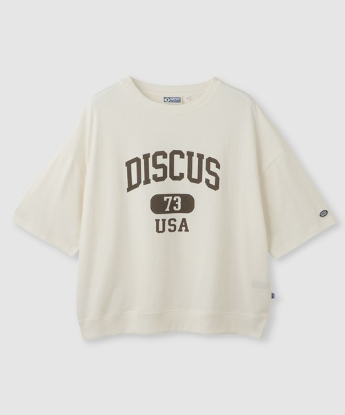 DISCUS（ディスカス）の「DISCUS　カレッジロゴプリント  半袖Tシャツ（Tシャツ/カットソー・レディース・ホワイト/ブラック/ライトブルー/杢グレー・M/L）」の19枚目の写真