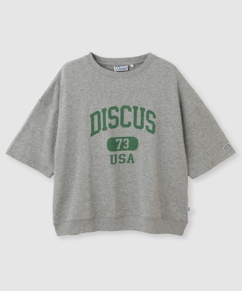 DISCUS（ディスカス）の「DISCUS　カレッジロゴプリント  半袖Tシャツ（Tシャツ/カットソー・レディース・ホワイト/ブラック/ライトブルー/杢グレー・M/L）」の18枚目の写真