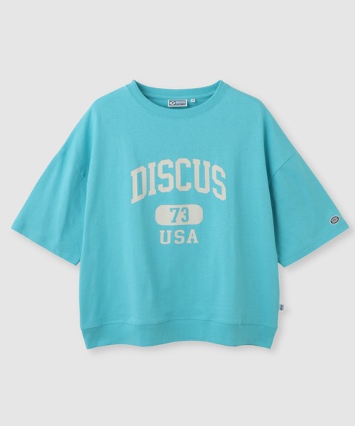 DISCUS（ディスカス）の「DISCUS　カレッジロゴプリント  半袖Tシャツ（Tシャツ/カットソー・レディース・ホワイト/ブラック/ライトブルー/杢グレー・M/L）」の16枚目の写真