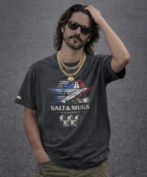 SALT&MUGS（ソルトアンドマグス）の「Star Board（Tシャツ/カットソー・メンズ・ホワイト/ブラック・SMALL/MEDIUM/LARGE/X-LARGE）」の2枚目の写真