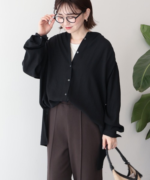 新品❣️楊柳プリーツ袖ニット （黒） 袖楊柳シアー美ラインワンピース - ベルーナ【公式】