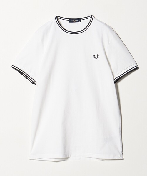 FRED PERRY(フレッドペリー)の「<FRED PERRY>ツインティップ Tシャツ(Tシャツ/カットソー・メンズ・ブラック/ホワイト/ダークグレー/コバルトブルー・M/L/XL)」の1枚目の写真