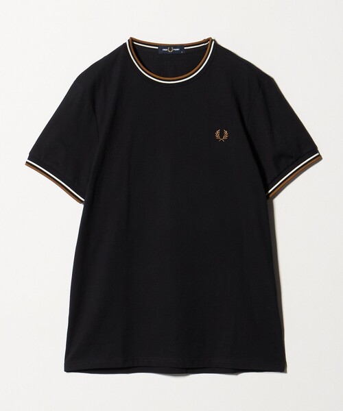 FRED PERRY(フレッドペリー)の「<FRED PERRY>ツインティップ Tシャツ(Tシャツ/カットソー・メンズ・ブラック/ホワイト/ダークグレー/コバルトブルー・M/L/XL)」の2枚目の写真