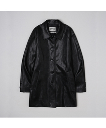 Raglan leather half coat [FRSP05CT02]_Black