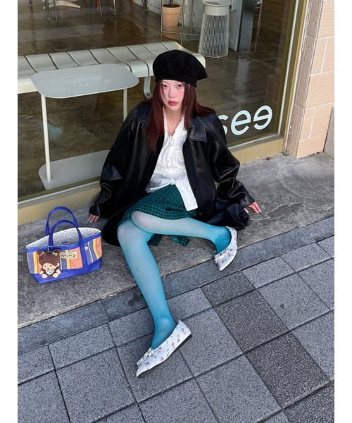 FRIVER07（フリバー07）の「Raglan leather half coat [FRSP05CT02]_Black（ライダースジャケット・レディース・ブラック・FREE）」の2枚目の写真