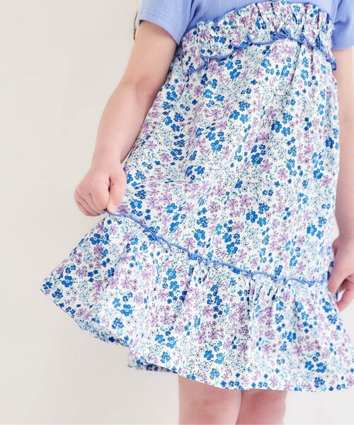 apres les cours(アプレレクール)の「【WEB限定】フラワードッキングワンピース(ワンピース・キッズ・ブラック/レインボー/ラベンダー・80/90/100/110/120/130/140)」の8枚目の写真