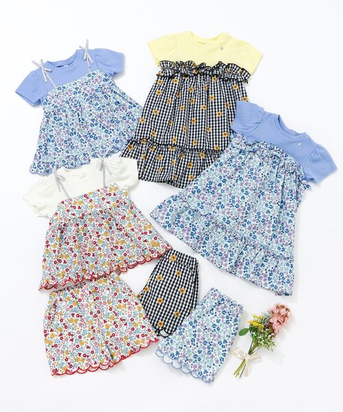 apres les cours(アプレレクール)の「【WEB限定】フラワードッキングワンピース(ワンピース・キッズ・ブラック/レインボー/ラベンダー・80/90/100/110/120/130/140)」の16枚目の写真