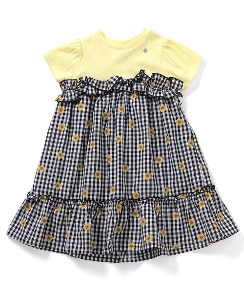 apres les cours(アプレレクール)の「【WEB限定】フラワードッキングワンピース(ワンピース・キッズ・ブラック/レインボー/ラベンダー・80/90/100/110/120/130/140)」の10枚目の写真