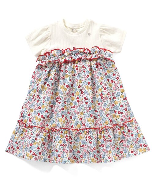 apres les cours(アプレレクール)の「【WEB限定】フラワードッキングワンピース(ワンピース・キッズ・ブラック/レインボー/ラベンダー・80/90/100/110/120/130/140)」の12枚目の写真