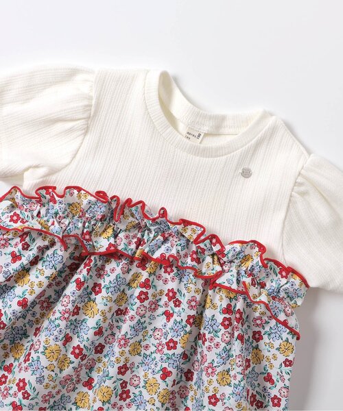 apres les cours(アプレレクール)の「【WEB限定】フラワードッキングワンピース(ワンピース・キッズ・ブラック/レインボー/ラベンダー・80/90/100/110/120/130/140)」の17枚目の写真