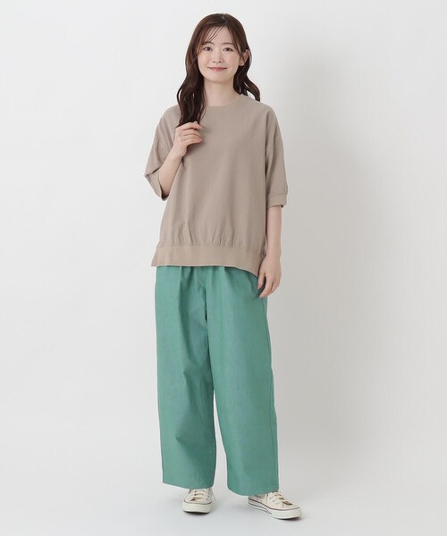 one'sterrace（ワンズテラス）の「タイプライタータック入りストレートパンツ（その他パンツ・レディース・ブルー系その他7/グリーン系その他6/ブラック系8/アイボリー系8・02）」の16枚目の写真
