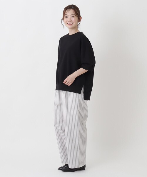 one'sterrace（ワンズテラス）の「タイプライタータック入りストレートパンツ（その他パンツ・レディース・ブルー系その他7/グリーン系その他6/ブラック系8/アイボリー系8・02）」の20枚目の写真