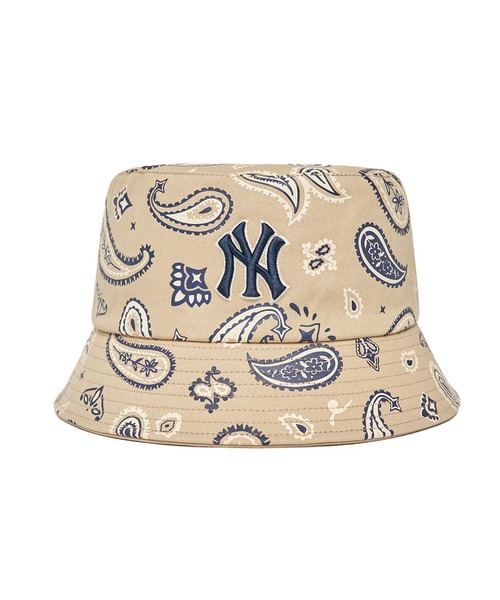 MLB(メジャーリーグベースボール)の「エムエルビー【MLB】- ニューヨーク・ヤンキース ペイズリー バケットハット【New York Yankees Paisley Bucket Hat 3AHT0292N】(ハット・メンズ・ベージュ・57)」の3枚目の写真