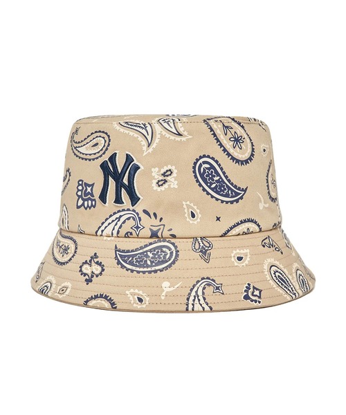 MLB(メジャーリーグベースボール)の「エムエルビー【MLB】- ニューヨーク・ヤンキース ペイズリー バケットハット【New York Yankees Paisley Bucket Hat 3AHT0292N】(ハット・メンズ・ベージュ・57)」の4枚目の写真