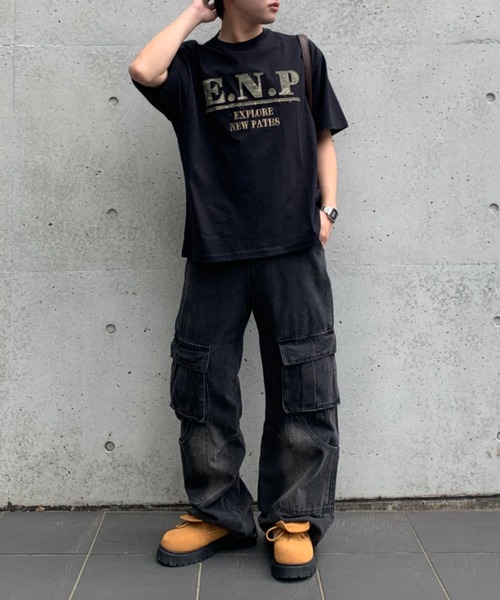 link lot(リンクロット)の「ラウンドトゥ チャンキースニーカー(スニーカー・メンズ・ブラック/ベージュ・L/M)」の14枚目の写真