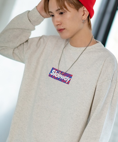 En serio TOKYO(エンソリオトーキョー)の「【SIDEWAYSTANCE】レオパードボックスロゴ長袖Tシャツ 70435(Tシャツ/カットソー・メンズ・ホワイト/オートミール/ブラック・LARGE/X-LARGE/SMALL/MEDIUM)」の3枚目の写真