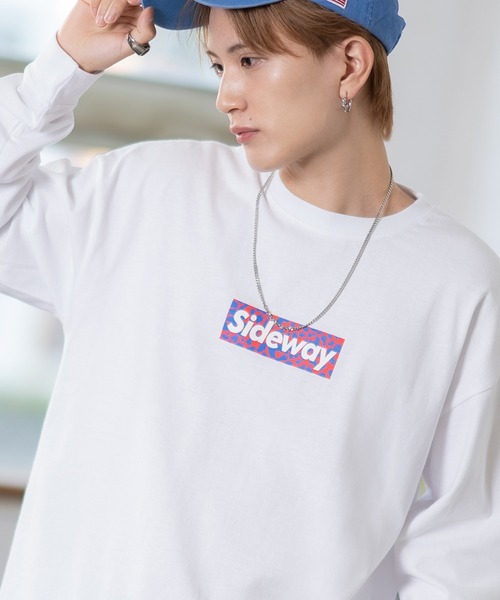 En serio TOKYO(エンソリオトーキョー)の「【SIDEWAYSTANCE】レオパードボックスロゴ長袖Tシャツ 70435(Tシャツ/カットソー・メンズ・ホワイト/オートミール/ブラック・LARGE/X-LARGE/SMALL/MEDIUM)」の2枚目の写真