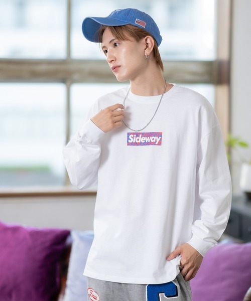 En serio TOKYO(エンソリオトーキョー)の「【SIDEWAYSTANCE】レオパードボックスロゴ長袖Tシャツ 70435(Tシャツ/カットソー・メンズ・ホワイト/オートミール/ブラック・LARGE/X-LARGE/SMALL/MEDIUM)」の4枚目の写真
