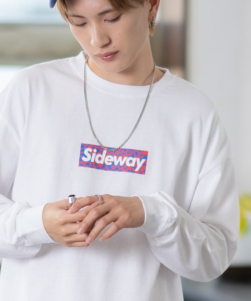 En serio TOKYO(エンソリオトーキョー)の「【SIDEWAYSTANCE】レオパードボックスロゴ長袖Tシャツ 70435(Tシャツ/カットソー・メンズ・ホワイト/オートミール/ブラック・LARGE/X-LARGE/SMALL/MEDIUM)」の5枚目の写真