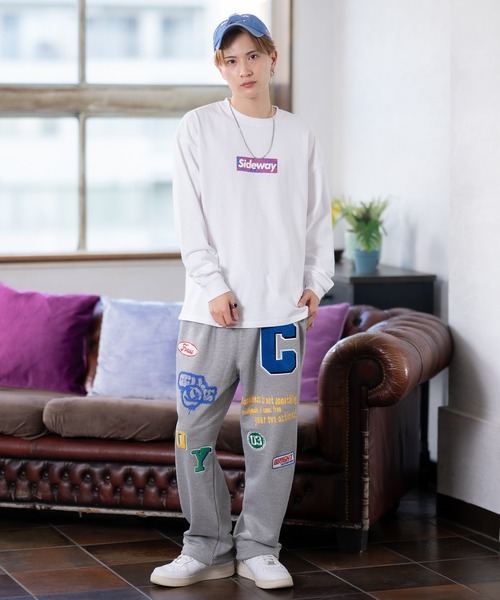 En serio TOKYO(エンソリオトーキョー)の「【SIDEWAYSTANCE】レオパードボックスロゴ長袖Tシャツ 70435(Tシャツ/カットソー・メンズ・ホワイト/オートミール/ブラック・LARGE/X-LARGE/SMALL/MEDIUM)」の7枚目の写真