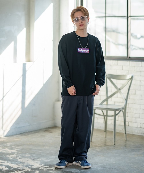 En serio TOKYO(エンソリオトーキョー)の「【SIDEWAYSTANCE】レオパードボックスロゴ長袖Tシャツ 70435(Tシャツ/カットソー・メンズ・ホワイト/オートミール/ブラック・LARGE/X-LARGE/SMALL/MEDIUM)」の11枚目の写真