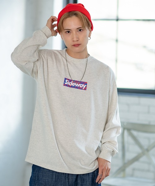 En serio TOKYO(エンソリオトーキョー)の「【SIDEWAYSTANCE】レオパードボックスロゴ長袖Tシャツ 70435(Tシャツ/カットソー・メンズ・ホワイト/オートミール/ブラック・LARGE/X-LARGE/SMALL/MEDIUM)」の12枚目の写真