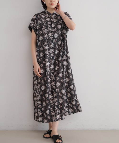 NOMBRE IMPAIR(ノンブルアンペール)の「フラワー&ペイズリーPT スキッパーワンピース(ワンピース・レディース・ブラック・FREE)」の5枚目の写真