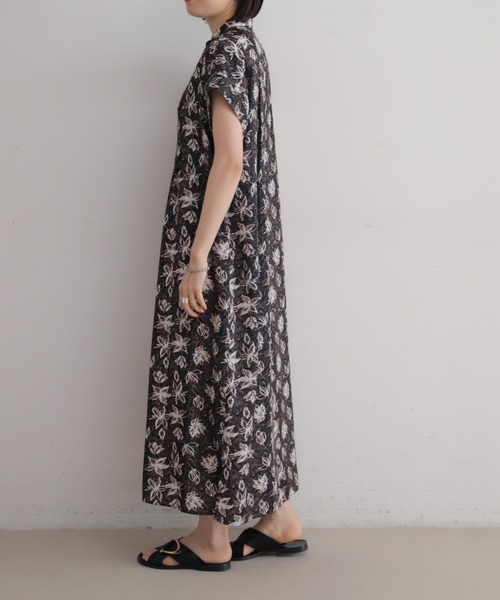 NOMBRE IMPAIR(ノンブルアンペール)の「フラワー&ペイズリーPT スキッパーワンピース(ワンピース・レディース・ブラック・FREE)」の6枚目の写真