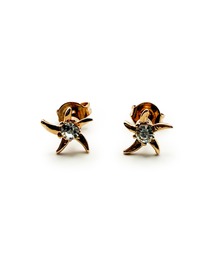 CARROLL キャロル センターラインストーンスターフィッシュデザインキャッチピアス