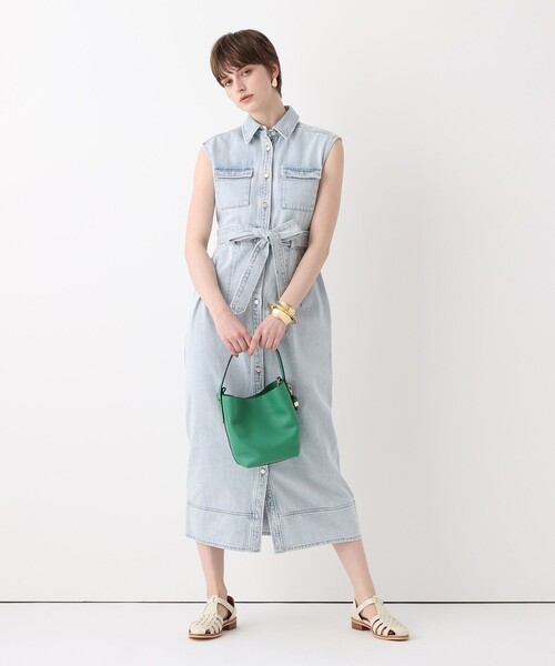 allureville(アルアバイル)の「ブリーチデニムワンピース(ワンピース・レディース・ライトブルー・2/1)」の2枚目の写真