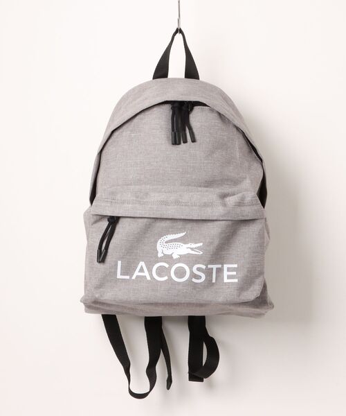 【美品】LACOSTE ラコステ リユック バッグパック グレー ロゴ刻印 袋付 LACOSTE｜ラコステのバックパック/リュック通販 - ZOZOTOWN