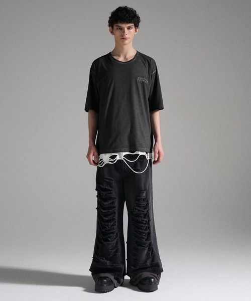 GRANCY(グランシー)の「【GRANCY】Damage design Cotton Sleeveless Tee / ダメージデザインコットンノースリーブTシャツ(タンクトップ・メンズ・グレー/ホワイト・M/S/L)」の6枚目の写真