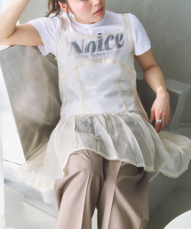 U by SPICK&SPAN | le/ル SHEER LAYERED MINI OPS(ワンピース)