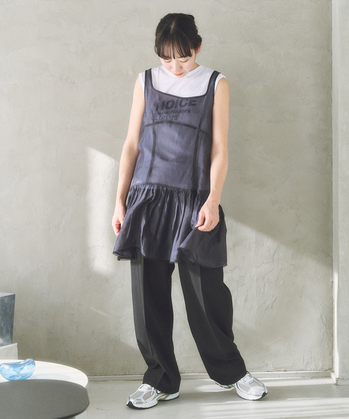 U by SPICK&SPAN（ユーバイスピックアンドスパン）の「le/ル SHEER LAYERED MINI OPS（ワンピース・レディース・アイボリー・FREE）」の6枚目の写真