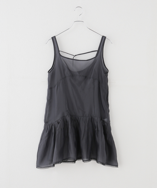 U by SPICK&SPAN（ユーバイスピックアンドスパン）の「le/ル SHEER LAYERED MINI OPS（ワンピース・レディース・アイボリー・FREE）」の3枚目の写真