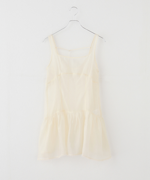 U by SPICK&SPAN（ユーバイスピックアンドスパン）の「le/ル SHEER LAYERED MINI OPS（ワンピース・レディース・アイボリー・FREE）」の14枚目の写真